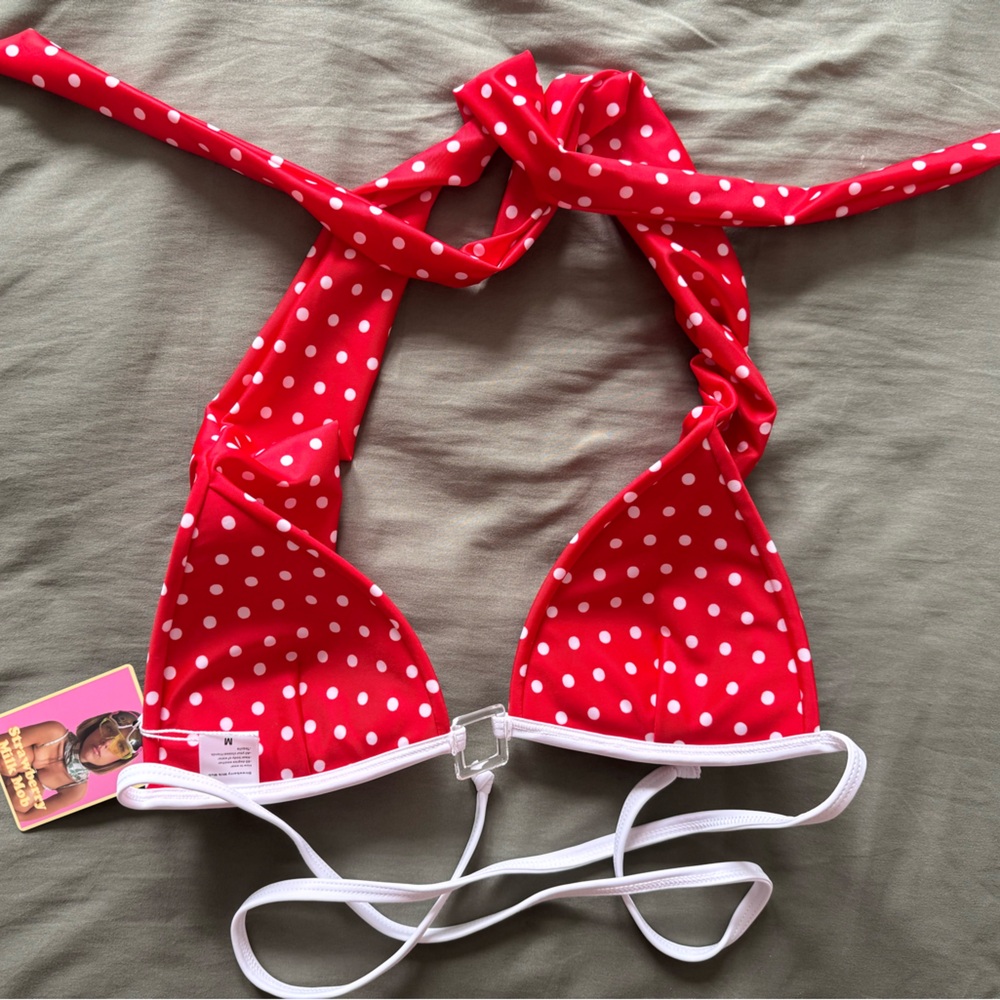 Strawberry Milk Mob - Red Polka Dot Bikini Top - Picture 2 of 6
